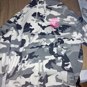 Anti social social club camo hoodie